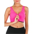 thumbnail image 2 of LELINTA Women's Zip Front Racerback Sports Bra High Impact Workout Gym Activewear Yoga Bra Five Color, 2 of 8
