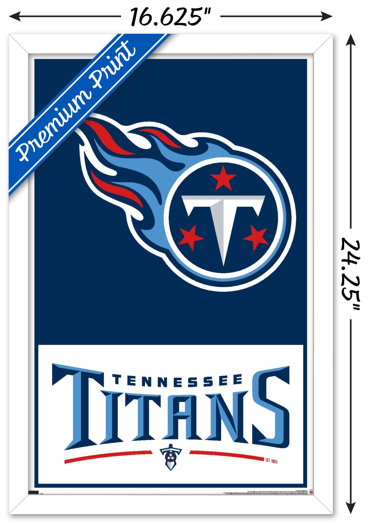 NFL Tennessee Titans - Logo 21 Wall Poster, 14.725" x 22.375", Framed