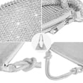 thumbnail image 3 of LEZMORE Women's Chic Evening Handbag Sparkly Crystal Clutch Purse Rhinestone Hobo Bags Shoulder Underarm Bag Silver, 3 of 14