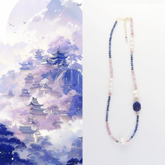 JEKIRA Baroque Pearl & Gemstone necklace（41 5cm）