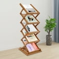 thumbnail image 2 of Heavy Duty Bamboo Rack 5 Layers Foldable Magazine File Shelf Pop-up Book Stand, 2 of 19