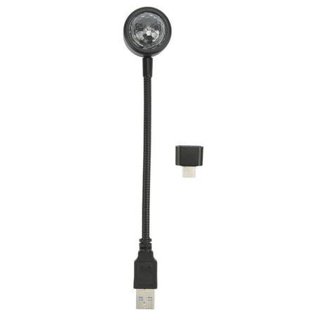 

USB Star Projector Night Light LED Voice Control Adjustable 360° Rotation Romantic Portable for Car Home(TYPE-C )