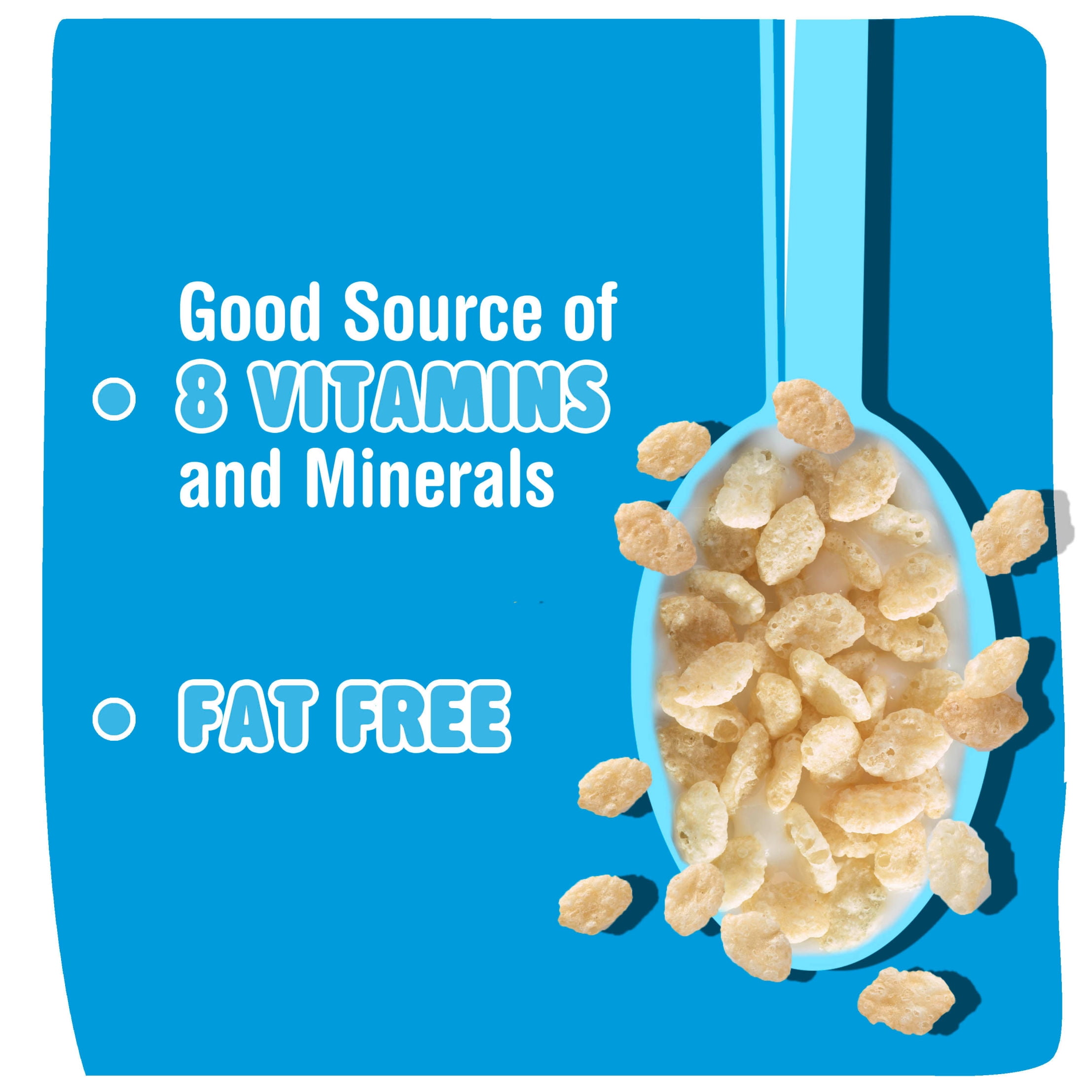 (8 pack) Kellogg's Frosted Krispies Frosted Flavor Breakfast Cereal, Kids Snacks, Family Size, 17.1 oz