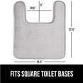 thumbnail image 6 of GORILLA GRIP Thick Memory Foam Toilet Rug for Bathroom, Square Shaped Washable, Absorbent Velvet Topside Floor Mats, Machine Wash, Cushioned Luxury Rugs for Bath Room, 22.5 x 19.5 Soft Gray, 6 of 8