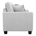thumbnail image 4 of Furniture of America Aimee Modern Chenille Track Arm Loveseat with Pillows, Light Gray, 4 of 14