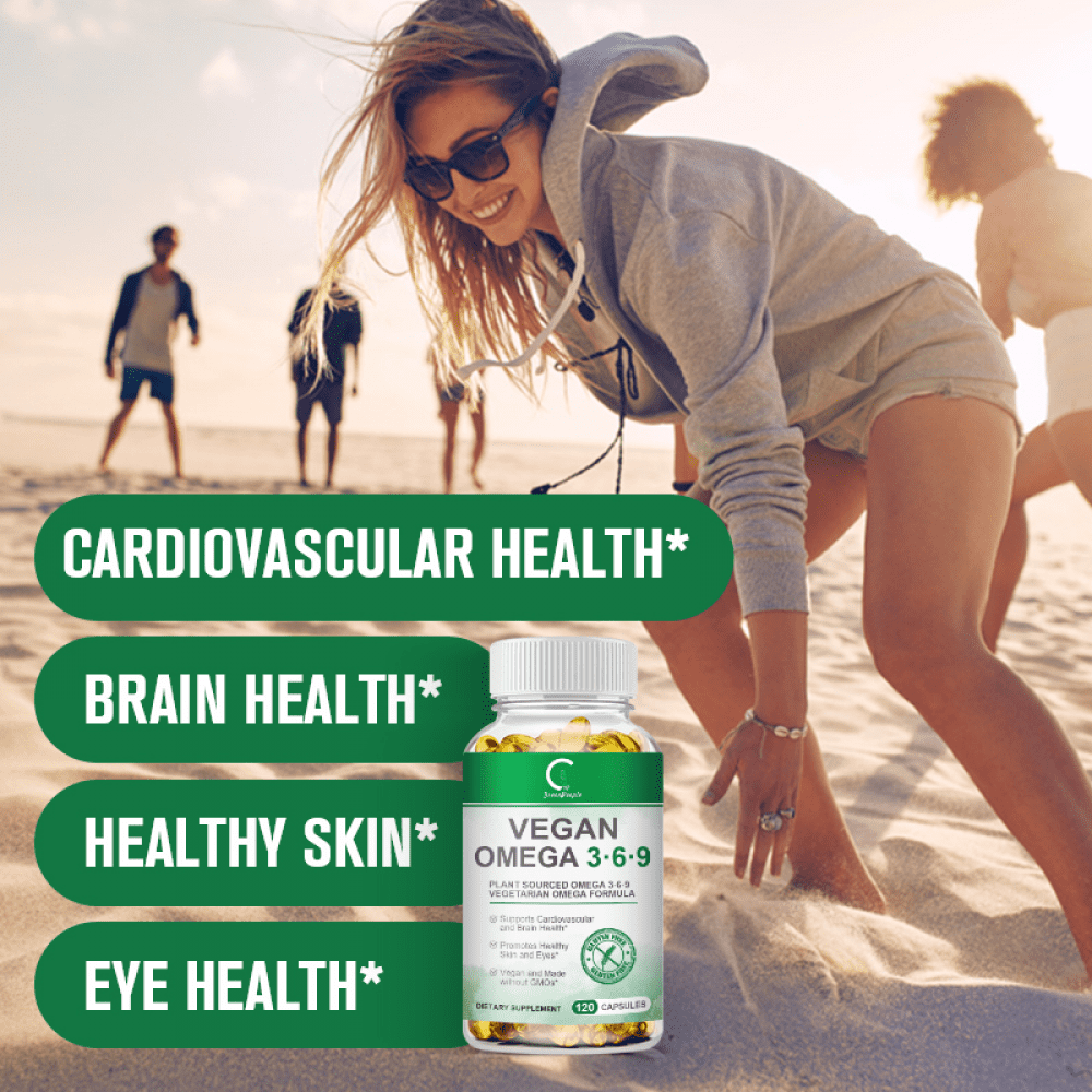 4 Pack Omega 3-6-9 Softgels - Fish Oil Supplement - Support for Heart, Joint & Skin Health - Contains EPA & DHA - Omega 3 Fatty Acids - Non-GMO - 480 Softgels