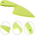 thumbnail image 3 of MesaSe Plastic Knife Kitchen Knife Kids Knife Set 3 Sizes Nylon Knife Safety Cooking Chef Knives for Fruit Lettuce Vegetable Salad Bread (3 Colors), 3 of 5