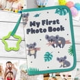 thumbnail image 1 of Album de fotos, álbum familiar,libro de tela con fotos de bebé,Regalos Almacenamiento de fotografías para niños recién nacidos, álbum de fotos Familia Amigos verde, 1 of 8