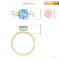 thumbnail image 5 of Angara Natural 1.95 Ct. Aquamarine with Diamond Solitaire Ring in 14K Yellow Gold for Women (Ring Size: 11.5), 5 of 10