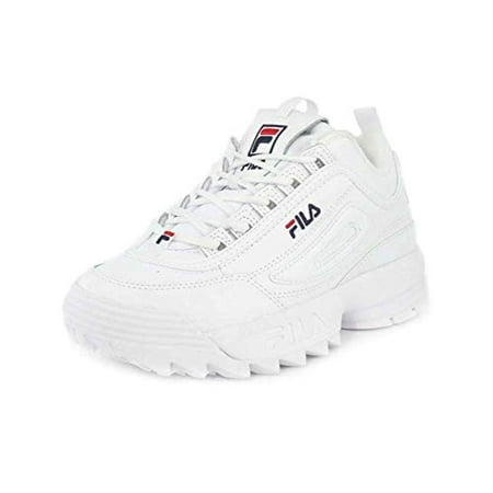 FILA Fila Womens Disruptor II Premium White Navy Red FILA Fila Womens Disruptor II Premium White Navy Red