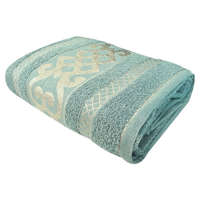 Toalla Medio Baño colores varios, 140x70cm - Suave Y Absorbente- Cenefa Bordada