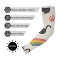thumbnail image 5 of ALAZA Cat and Rainbow Footprint UV Sun Protection Arm Sleeves UPF 50+ Compression Cooling Sleeve 1 Pair, 5 of 7