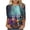 Purple, variant on WMTBSRSW Womens Fall Shirts Halloween Crewneck 3/4 Length Sleeve Witch Silhouette Tops Loose Casual Graphic Tee Spooky Season Tees
