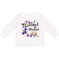 thumbnail image 3 of Inktastic Thankful and Blessed Inspirational Saying with Flowers Boys or Girls Long Sleeve Toddler T-Shirt, 3 of 5