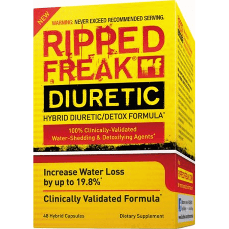 Pharmafreak Ripped FREAK DIURÉTIQUE - 48CT - Etats-Unis | L'eau hybride Délestage Diurétique et Detox Formula