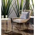 thumbnail image 3 of 18â€ Indigo Gray Tropical Indoor Outdoor Throw Pillow, 3 of 4