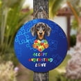 thumbnail image 4 of Autism Awareness Dachshund Accept Understand Love Round Wood Sign Wiener Dog Lover Gifts Idea Hanging Wall Home Decor - 12003, 4 of 5