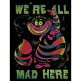thumbnail image 2 of Women's Alice in Wonderland Rainbow Cheshire Graphic Tee Black Medium, 2 of 4