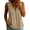Khaki(Tank Top), variant on Womens V-Neck Button Tank Top Sleeveless Surplice Blouse with Empire Waist Flowy Casual Summer Cami