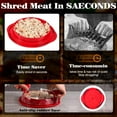 thumbnail image 5 of Chicken Shredder Chicken Breast Shredder Tool Twist with Brush and Tongs Heat Resistant Anti-Skid Meat Shredder Machine with Transparent Lid Meat Shredder Tool Twist for Pork Beef Chicken (red), 5 of 14