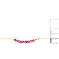 thumbnail image 3 of Miabella 3mm Created Ruby Bead Necklace in Yellow Plated Silver, 3 of 4