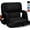 Black, variant on Wide Stadium Seats with Back Support, Exclusive Sofa Style Design Extra Thick Bleacher Chairs with Back and Cushion, 6 Reclining Positions - Ultimate Comfort for Sports Events (Blue, 22.5")