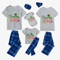 thumbnail image 1 of Pijamas familiares navideños a juego con eslogan Christams In July, conjuntos de pijamas grises, 1 of 4