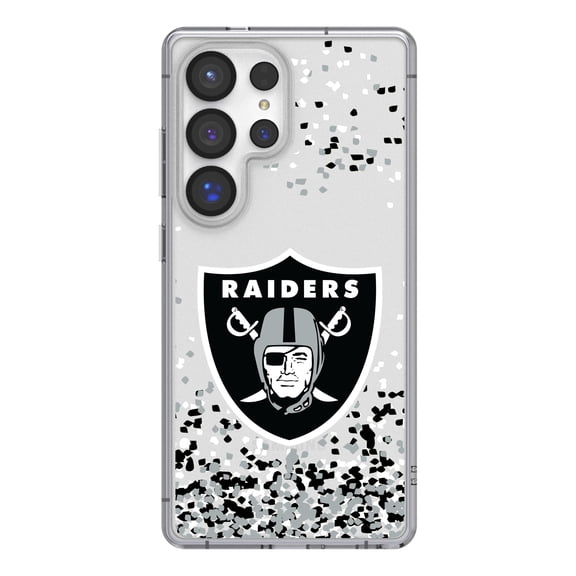 Las Vegas Raiders Galaxy Clear Case with Confetti Design