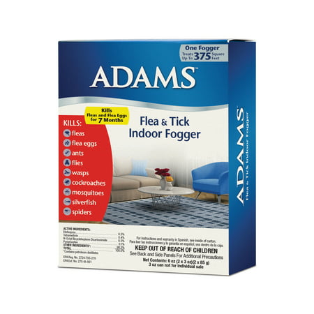 Adams Flea and Tick Indoor Fogger 2 pack 3 ounces (Best Fogger For Ticks)