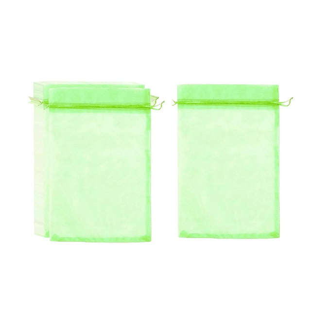 100 piezas de bolsas de red de protección de frutas con cubierta de malla con cordón para y frutas Verde claro Zulema Bolsas de protección de frutas