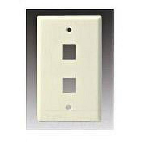 Cooper Wiring Devices 5520GY-MSP 2 Port Flush Modular Wallplate, Gray