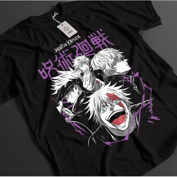 RARE Jujutsu Kaisen Shirt Gojo Satoru T-Shirt Sukuna Toji Top JJK Anime Unisex Tee