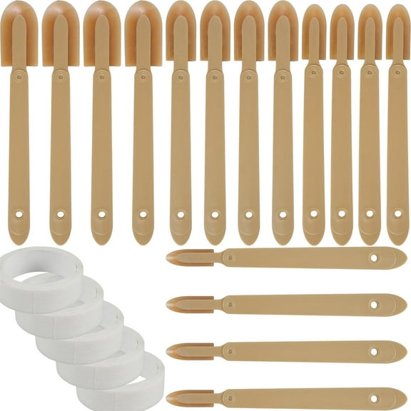 Grusce 3 Sets Rubber Caulk Finishing Tool Ergonomic Caulking Applicator Spatula Smooth Rubber Caulk Remover Tool with Hanging Hole 4 Size Grout Removal Tool for Kitchen Bathroom