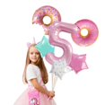 thumbnail image 2 of Decoraciones de cumpleaños con globos Dokuna Donut para el quinto cumpleaños, 2 of 5