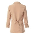 thumbnail image 4 of MixMatchy Women's Ruched 3/4 Sleeve Buttonless Stretchy Blazer, 4 of 6