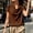 Coffee, variant on IUYRTFE Women's Draped Cowl Neck Short Sleeve Satin Blouse – Elegant Solid Color Summer Top for Office and Casual Daily Wear