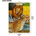 thumbnail image 3 of FMSHPON Cheetah Lion Rhinoceros Clipboard Hardboard Wood Nursing Clip Board and Pull for Standard A4 Letter 13x9 inches, 3 of 7