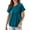 Z1-Sky Blue, variant on Yigetop Basic Tees for Women Women's Solid Color T Shirt V Neck Short Sleeved Top Large Size Loose Elastic Pure Cotton Base Shirt Tee Shirts Womens Army Green 2XL