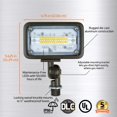 thumbnail image 4 of Newhouse Lighting 16-Watt Bronze Outdoor Int LED Weatherproof Landscape Wall Wash Flood Light (New Open Box), 4 of 6