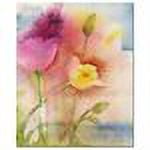 Trademark Art "Pond Flowers" Canvas Art by Sheila Golden