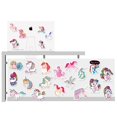 thumbnail image 2 of Juego de pegatinas de PVC con dibujos animados de unicornio, impermeables, 100 unidades, 2 of 2