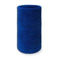 thumbnail image 6 of COUVER 6 inch Extra Long Thick Sports Wristband / Sweatband, BLUE (2 Piece), 6 of 8