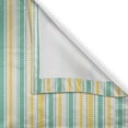thumbnail image 4 of Ambesonne Geometric Valance Pack of 2, Summer Stripes Dots, 42"X18", Seafoam Yellow White, 4 of 5
