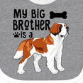 thumbnail image 4 of Inktastic My Big Brother is a Saint Bernard Boys or Girls Baby Bib, 4 of 4