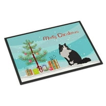 Carolines Treasures CK4787MAT 18 x 27 in. Ragamuffin Cat Merry Christmas Indoor or Outdoor Mat