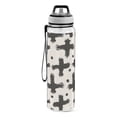 thumbnail image 2 of Cross Black Sports Water Bottle Portable Travel Mug 32oz BPA Free Leak Proof Straw Transparent Tritan for Gym Yoga Cycling Camping, 2 of 7