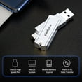 thumbnail image 4 of Mistaha Lenovo Thinkplus TPCU301Plus 64GB Dual-Interface USB3.0+Type-C Zinc Alloy U Disk, Swivel Design, Plug and Play, Shockproof, Windows/Mac/Linux Compatible, 4 of 7