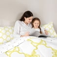 thumbnail image 4 of Erosebridal Abstract Bow Plaid Twin Bedding Sets 7-Piece for Teens,Kids Girls Yellow Bow Knot Bedding Comforter Set,Microfiber Bedroom Decor, 4 of 6