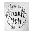 thumbnail image 1 of JSDART Flannel Throw Blanket Calligraphic Branches Lettering Composition Thank You Brush Drawn Graphic Soft for Bed Sofa and Couch 58x80 Inches, 1 of 1