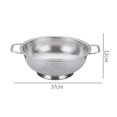 thumbnail image 4 of Colador de cocina de acero inoxidable con base de mango escurridor de arroz enjuagador de frutas, 4 of 11